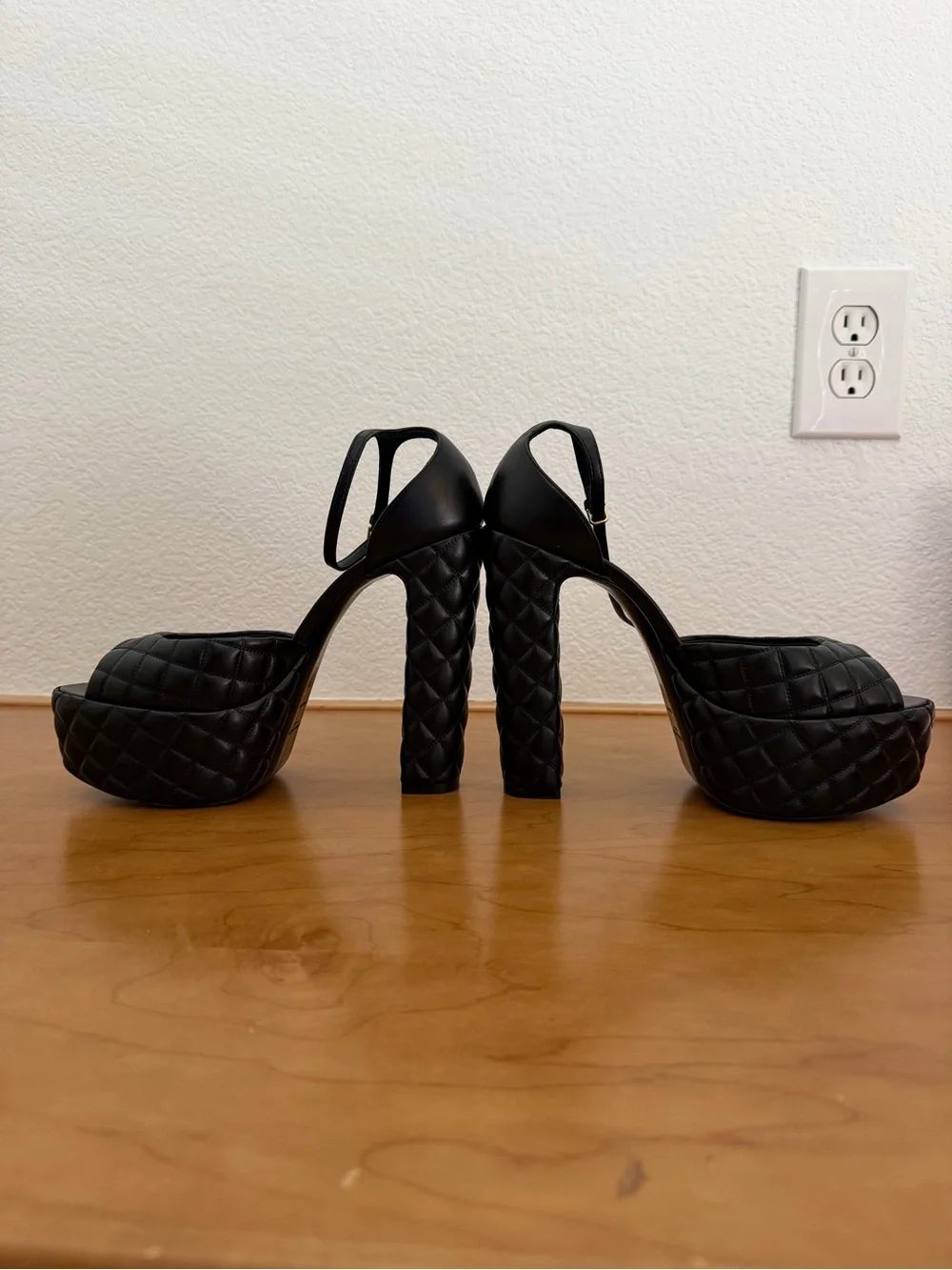 Saint Laurent Black Quilted Leather Platforms